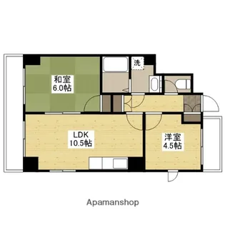 ハーモニー白島【4階】の間取り