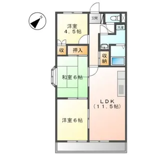 メゾン・ド・K セセラギ【2階】の間取り