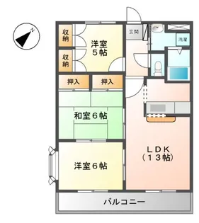 フォレストハイムD【2階】の間取り