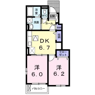 ルミエール峰高Ⅰ【1階】の間取り
