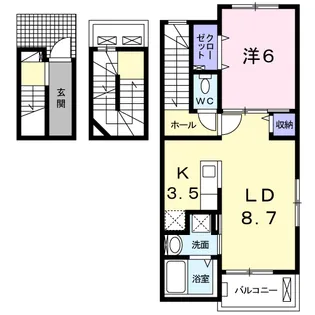 ヴィラ・エクセル新広【301号室】の間取り
