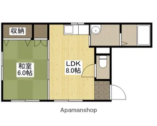 西本舟入南ビル(広成堂ビル)【2階】の間取り