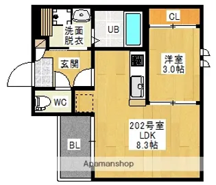REGALEST宇品神田1【2階】の間取り