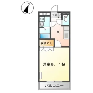 サンモールハイツ【2階】の間取り