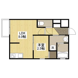 月光南観音参番館【2階】の間取り