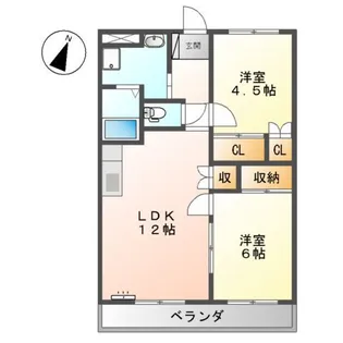 ロイヤルタムラさくら館【202号室】の間取り
