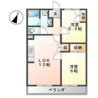 エル・コーポ中山【1階】の間取り