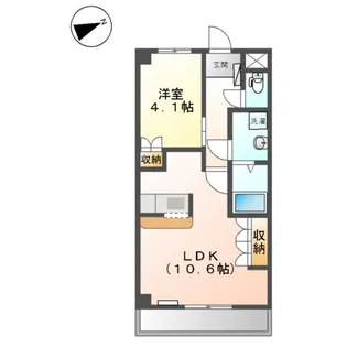 サンキャッスル【202号室】の間取り