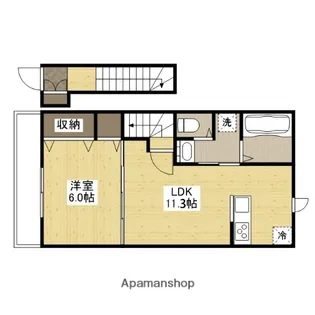 ハイツ海田稲荷町【2階】の間取り