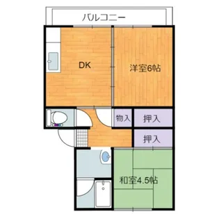 高陽真亀団地2号棟【504号室号室】の間取り