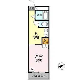 第1パークサイドマンション【5階】の間取り