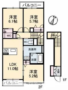 アムールNB棟【2階】の間取り