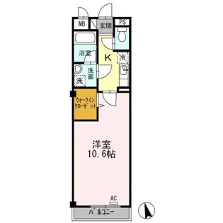 1Kの間取り画像