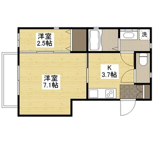 STUDIO脇岡【204号室号室】の間取り