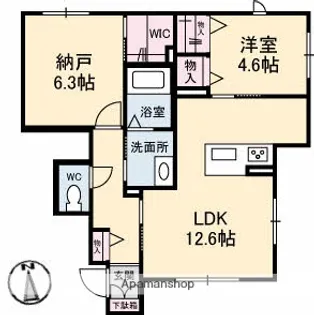 グランシャリオ【1階】の間取り