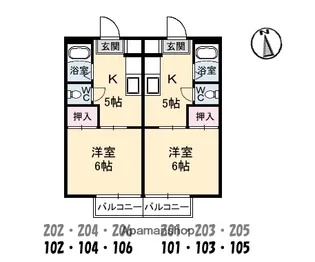 シティーM【103号室】の間取り
