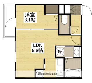 月光南観音八番館【2階】の間取り