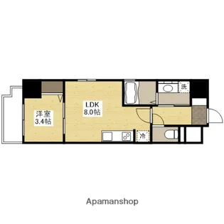 月光幟町壱番館【7階】の間取り