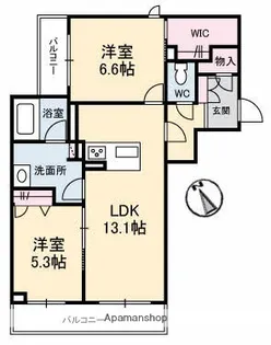シャーメゾンステージ祇園【2階】の間取り