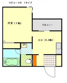 リビエーヌⅡ【201号室号室】の間取り