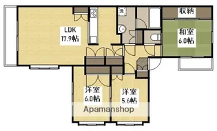 コーポSUN【2階】の間取り