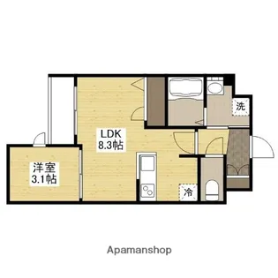 月光南観音零番館【1階】の間取り