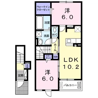 ヴィラ・コートⅠ【2階】の間取り