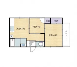 アインズコーポ戸坂【205号室号室】の間取り