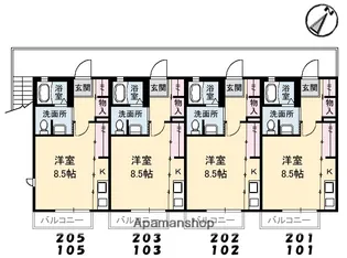 プランタンFUMI【1階】の間取り