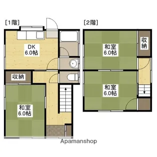 矢可部貸家【1階】の間取り