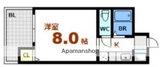メゾンソレイユ【7階】の間取り