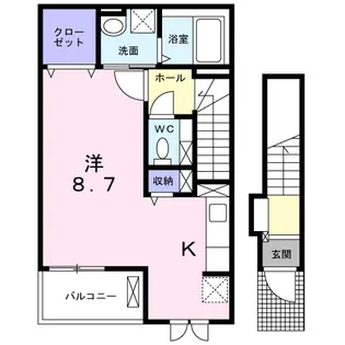 ヴィヴレ 広駅前【2階】の間取り