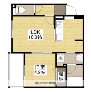 LUQRAS可部A【1階】の間取り