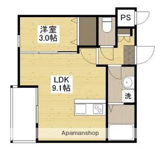 セブンプロート江波西【3階】の間取り