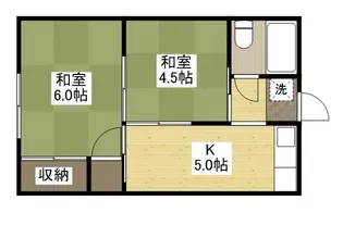 竹生荘【2階】の間取り
