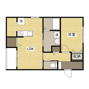 ボワヴェール八木【1階】の間取り