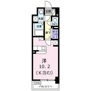 スカイブルー・ヨシ【5階】の間取り