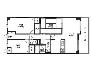 パークサイド古本【303号室号室】の間取り