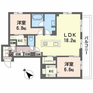 クリソベリル【4階】の間取り