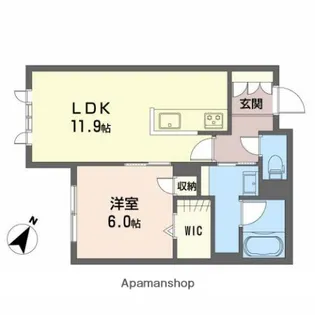シャーメゾン可部南【1階】の間取り