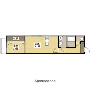アドバンス緑井B棟【3階】の間取り