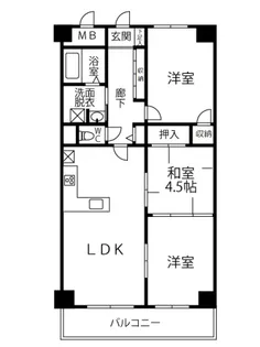 グリーンコート井口【203号室号室】の間取り