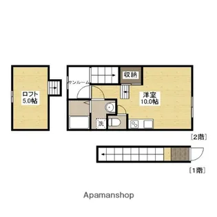 ノーランド三宅【2階】の間取り