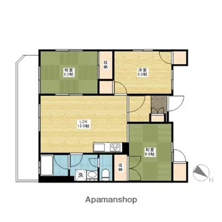 川口マンションⅡ【3階】の間取り