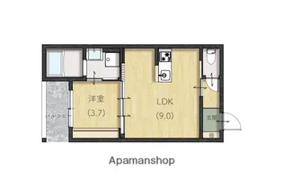 エクシア廿日市【3階】の間取り