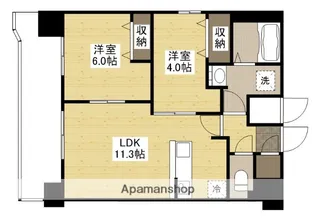 S-RESIDENCE国泰寺町一丁目【17階】の間取り