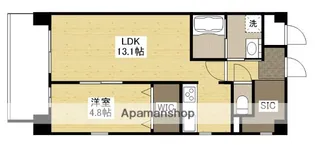 1LDKの間取り画像