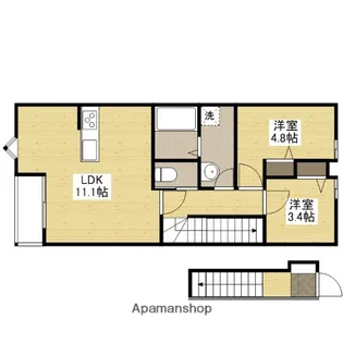 MONTE長束西【2階】の間取り