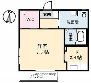 サニーハイツタマキ【1階】の間取り