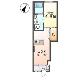 ファミール大野【1階】の間取り